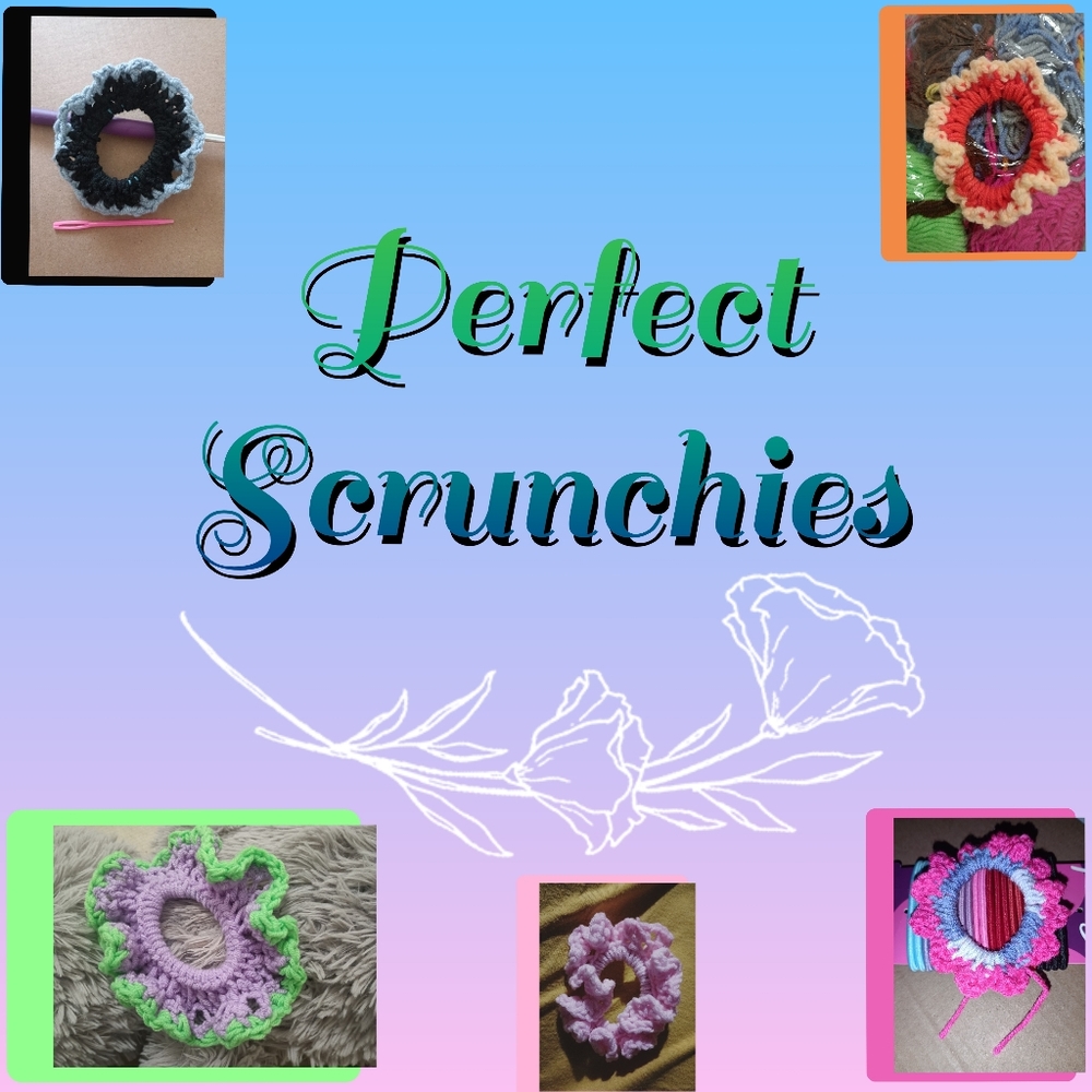 5 Colorful Hair Scrunchie Accessory Set